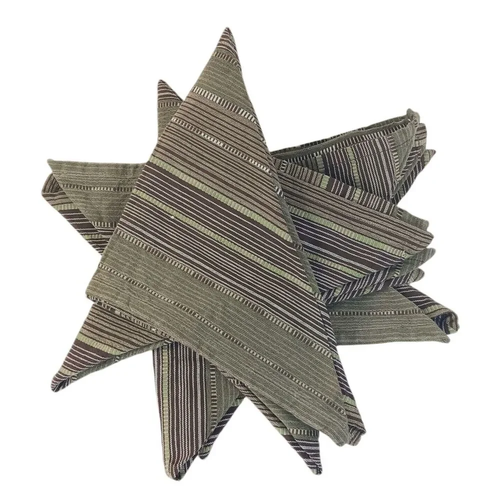 Napkins Brown and Green 100% Cotton 19